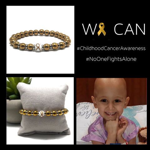 Children's Cancer Awareness Unisex (Men's/Women's/Kid's) Stretch Bracelet